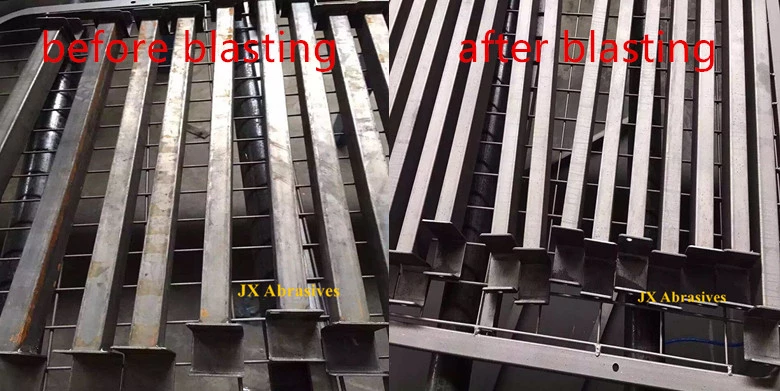 before and after blasting